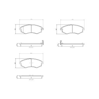 Jeu de 4 plaquettes de frein avant BREMBO P 30 097 pour BMW Série 1 1.1 - 63cv