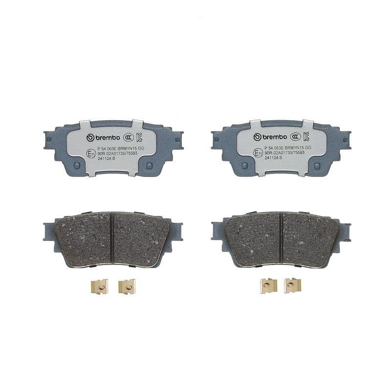 Jeu de 4 plaquettes de frein arrière BREMBO P 54 063E - Visuel 2