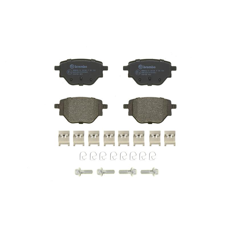 Jeu de 4 plaquettes de frein arrière BREMBO P 59 100 - Visuel 2