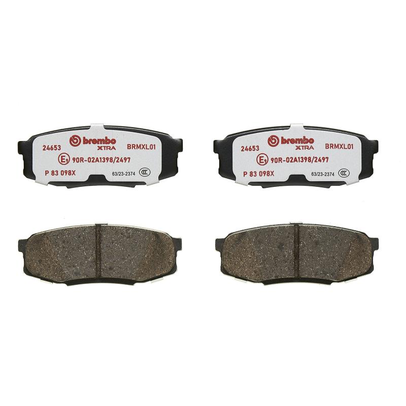 Jeu de 4 plaquettes de frein arrière BREMBO P 83 098X - Visuel 2
