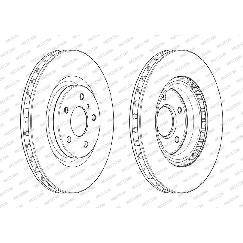 Jeu de 2 disques de frein avant FERODO DDF1948C-1 - Visuel 1