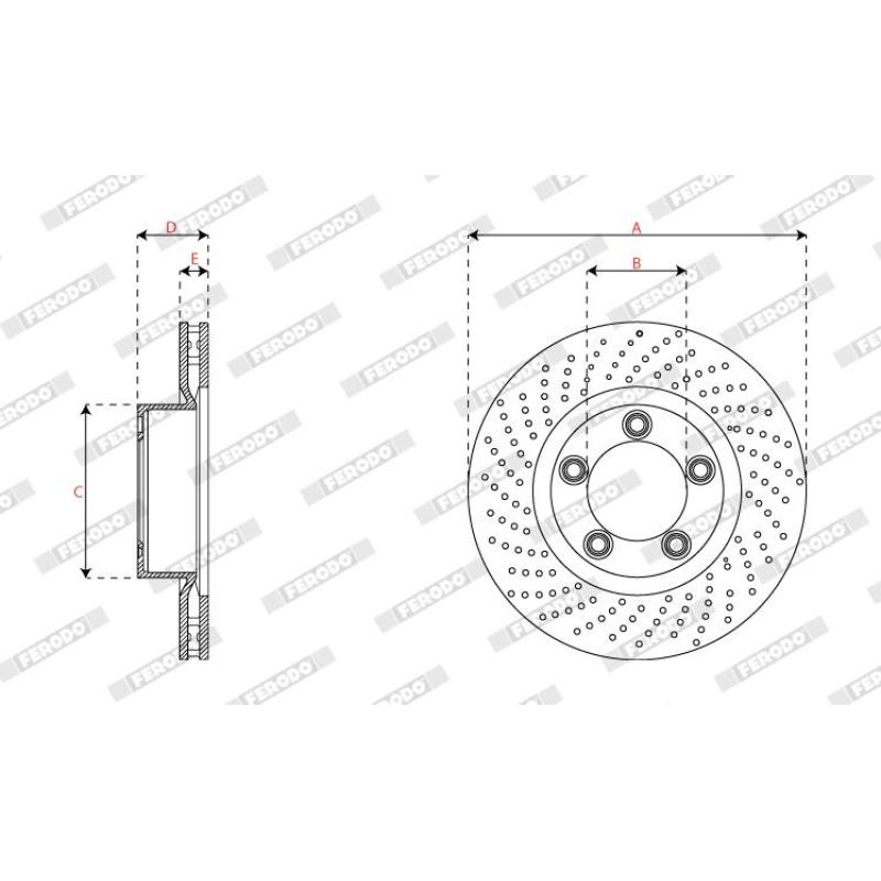 Disque de frein arrière gauche FERODO DDF2137LC-1 - Visuel 2