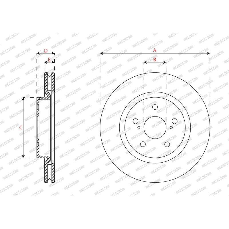 Jeu de 2 disques de frein avant FERODO DDF2925C - Visuel 2