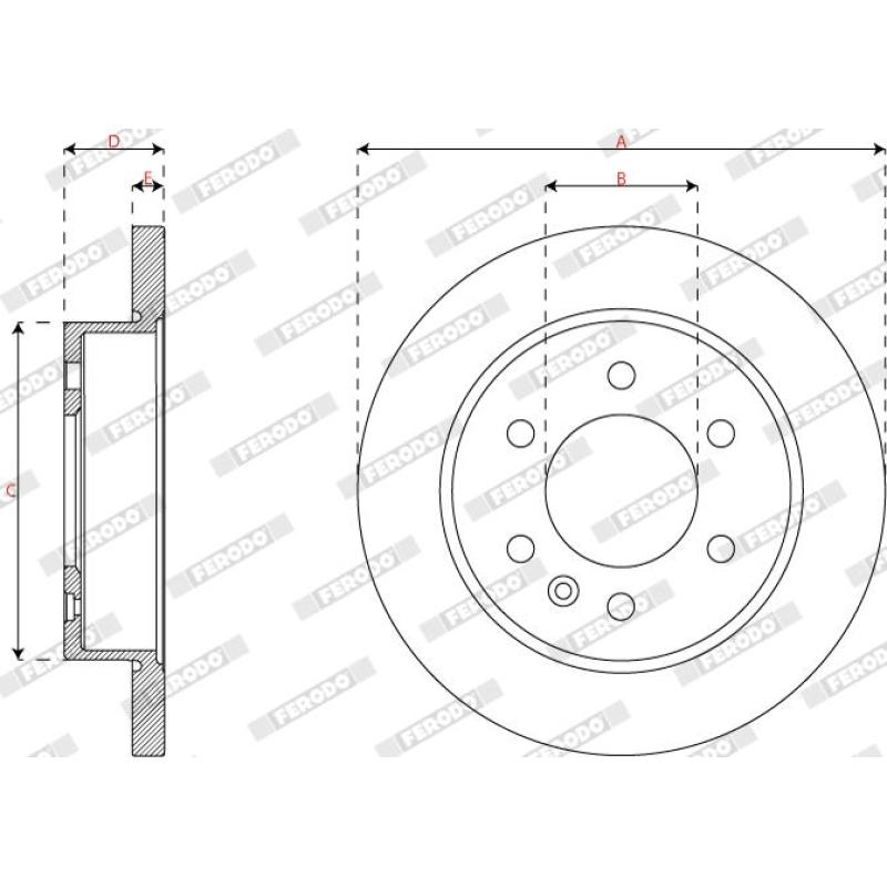 Jeu de 2 disques de frein avant FERODO DDF2984C - Visuel 2