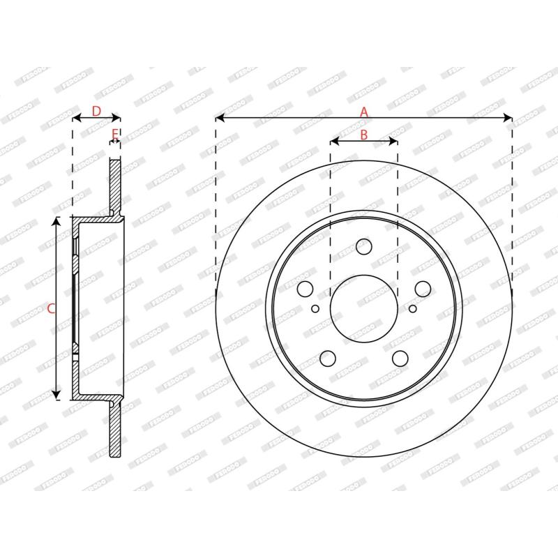 Jeu de 2 disques de frein avant FERODO DDF3028C - Visuel 2