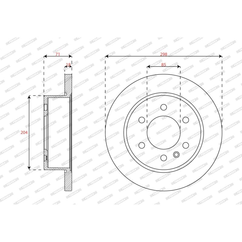 Jeu de 2 disques de frein avant FERODO DDF3030 - Visuel 1