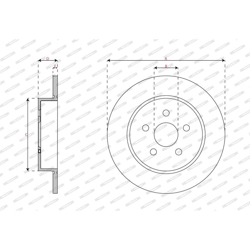 Jeu de 2 disques de frein avant FERODO DDF3096C - Visuel 1