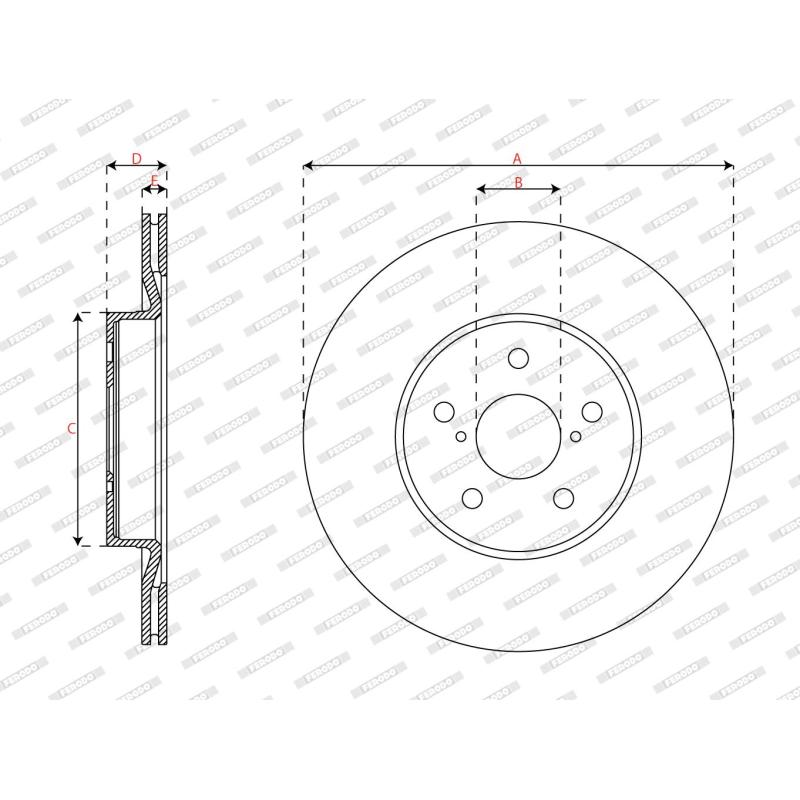 Jeu de 2 disques de frein avant FERODO DDF3100C - Visuel 2