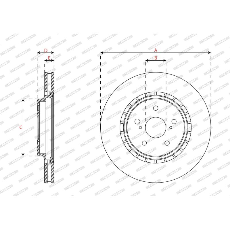 Jeu de 2 disques de frein avant FERODO DDF2645C-1 - Visuel 2
