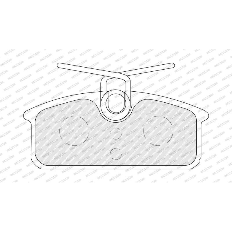 Jeu de 4 plaquettes de frein arrière FERODO FDB4893 - Visuel 1