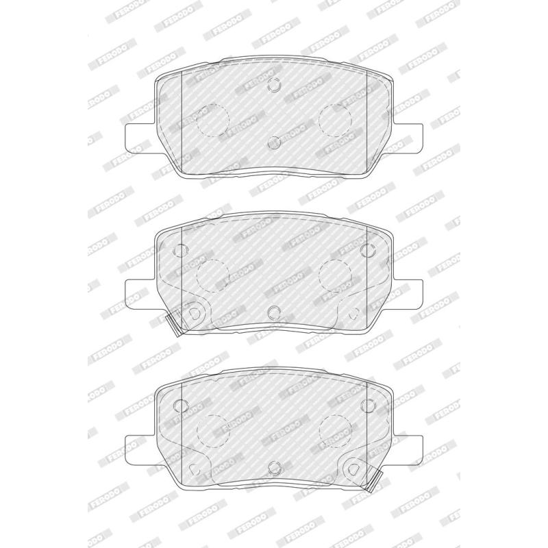 Jeu de 4 plaquettes de frein avant FERODO FDB5351 - Visuel 1