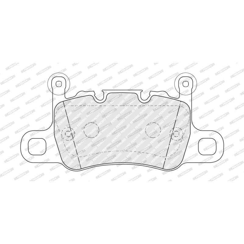 Jeu de 4 plaquettes de frein arrière FERODO FDB5365 - Visuel 1
