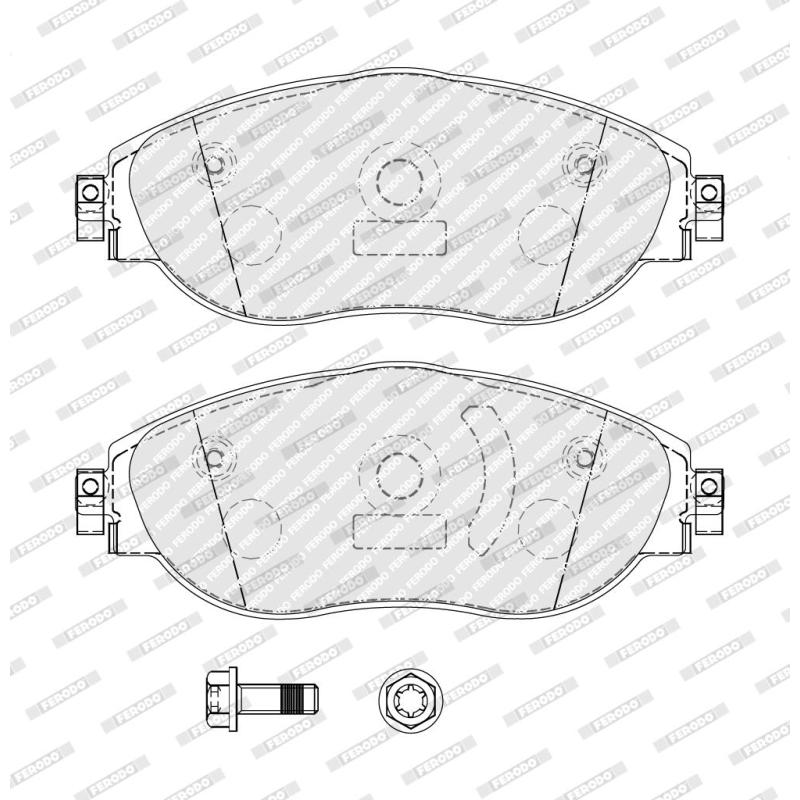 Jeu de 4 plaquettes de frein avant FERODO FDB5380 - Visuel 1