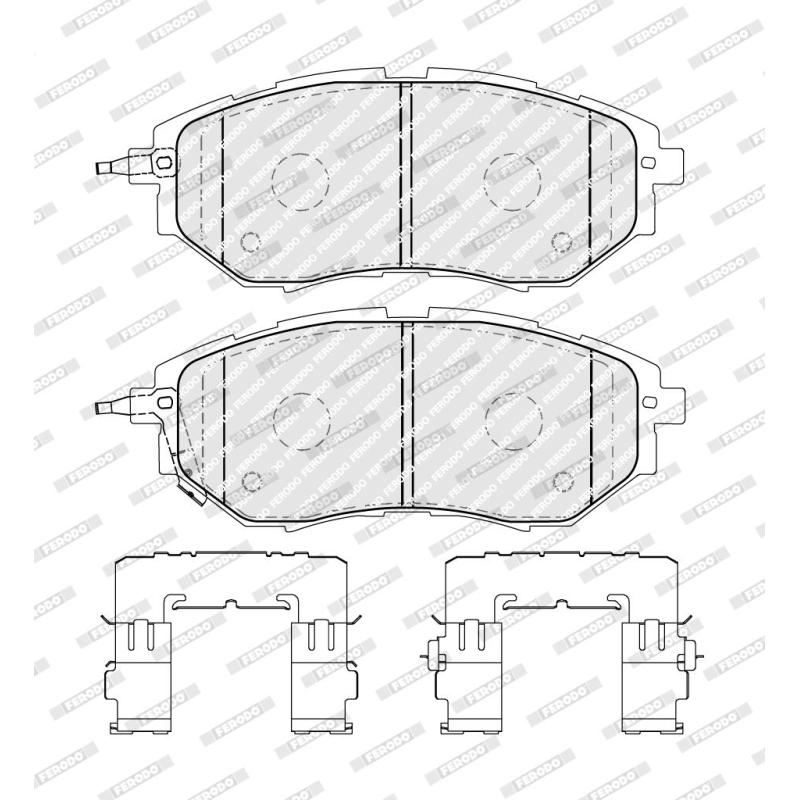 Jeu de 4 plaquettes de frein avant FERODO FDB5393 - Visuel 1