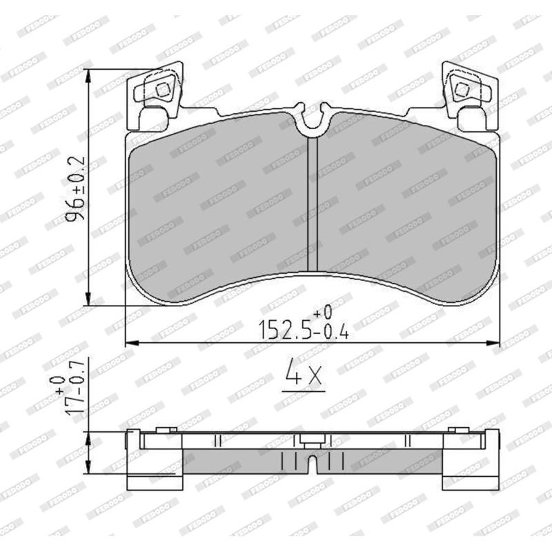 Jeu de 4 plaquettes de frein avant FERODO FDB5220 - Visuel 2