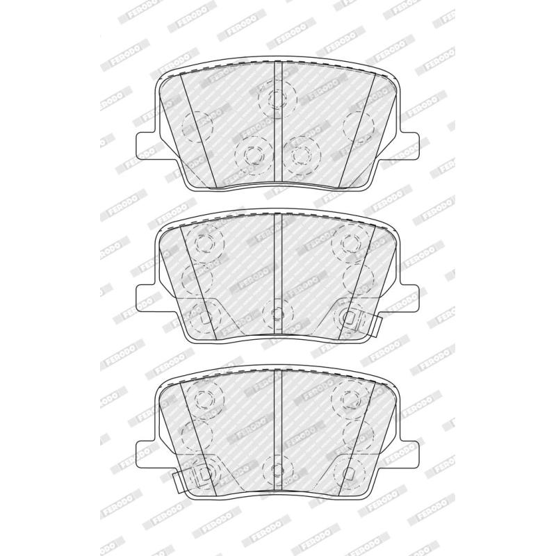 Jeu de 4 plaquettes de frein avant FERODO FDB5452 - Visuel 1