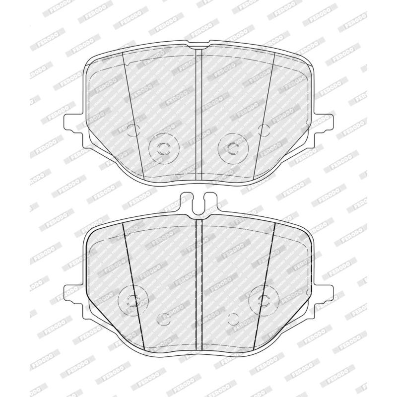 Jeu de 4 plaquettes de frein avant FERODO FDB5477 - Visuel 1
