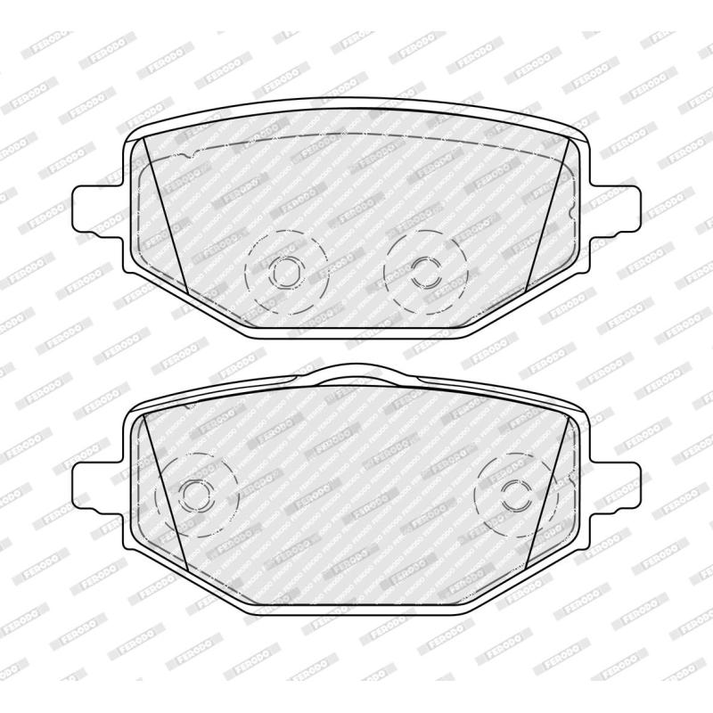 Jeu de 4 plaquettes de frein avant FERODO FDB5490 - Visuel 2
