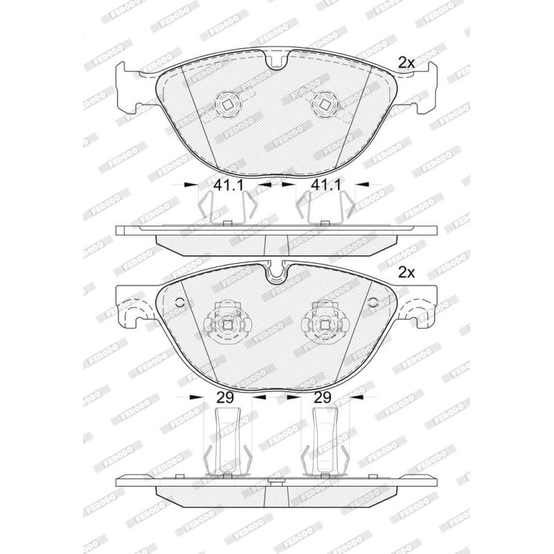 Jeu de 4 plaquettes de frein avant FERODO FDB5270 - Visuel 2