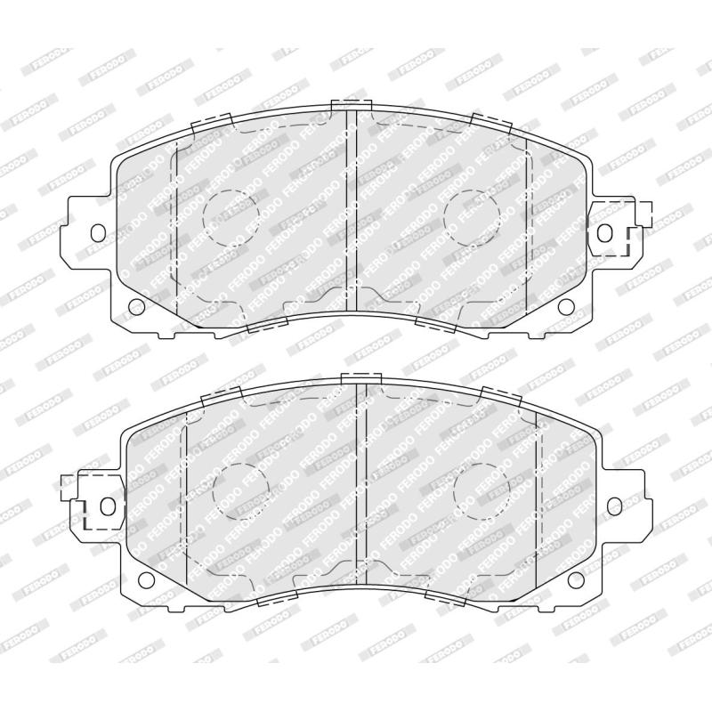 Jeu de 4 plaquettes de frein avant FERODO FDB5299 - Visuel 1