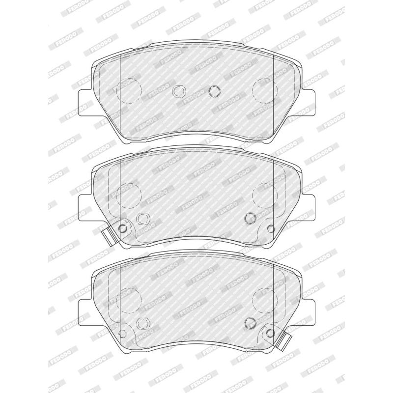 Jeu de 4 plaquettes de frein avant FERODO FDB5532 - Visuel 2