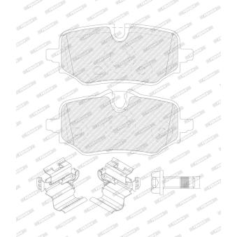 Jeu de 4 plaquettes de frein avant FERODO OEM 34208834998