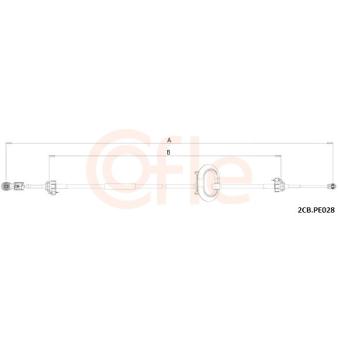 Tirette à câble, boîte de vitesse manuelle COFLE 92.2CB.PE028 pour CITROEN C3 1.4 i - 73cv