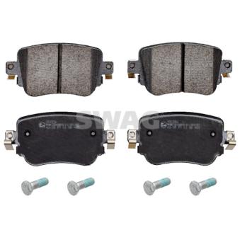 Jeu de 4 plaquettes de frein arrière SWAG OEM 2Q0698451D Jeu de 4 plaquettes de frein arrière SWAG OEM 2Q0698451D