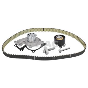 Pompe à eau + kit de courroie crantée SWAG 33 11 1311 pour RENAULT CAPTUR Blue dCi 115 - 116cv