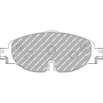 Jeu de 4 plaquettes de frein avant FERODO RACING FCP4433H pour VOLKSWAGEN TRANSPORTER - COMBI 1.8 TSI 4Drive - 180cv