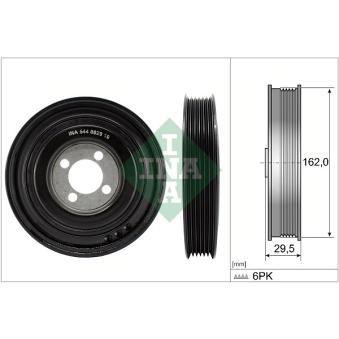 Poulie, vilebrequin INA 544 0029 10 pour OPEL VIVARO 1.3 Multijet - 75cv