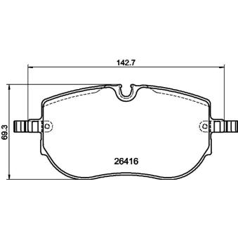 Jeu de 4 plaquettes de frein avant MINTEX OEM 2721272