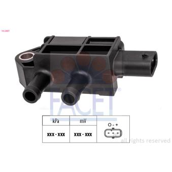 Capteur, pression des gaz échappement FACET 10.3407 pour KIA CEED 1.6 TDI - 115cv