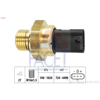 Capteur, pression d'huile FACET 25.0017 pour FORD B-MAX 1.5 TDCi - 95cv