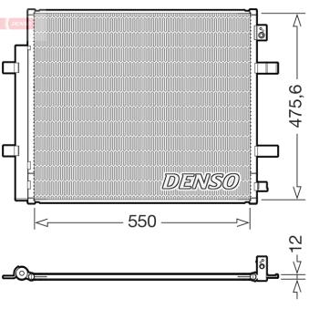 Condenseur, climatisation DENSO DCN32073 pour SUBARU FORESTER 77 e-boost - 231cv