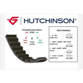 Courroie de distribution HUTCHINSON [129 HTDP 18]