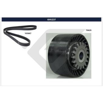 Jeu de courroies trapézoïdales à nervures HUTCHINSON KHV 237 pour RENAULT MODUS 1.2 - 78cv