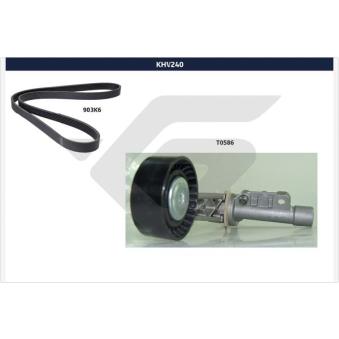 Jeu de courroies trapézoïdales à nervures HUTCHINSON KHV 240 pour CITROEN DS3 1.6 THP 150 - 150cv