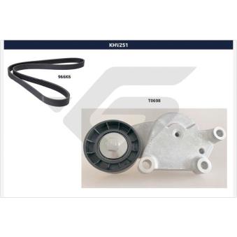 Jeu de courroies trapézoïdales à nervures HUTCHINSON KHV 251