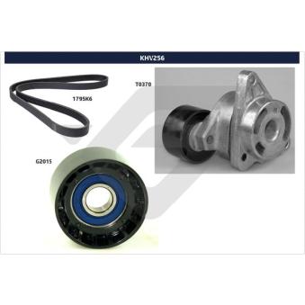 Jeu de courroies trapézoïdales à nervures HUTCHINSON KHV 256 pour OPEL VIVARO 2.5 DTI - 135cv