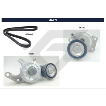 Jeu de courroies trapézoïdales à nervures HUTCHINSON KHV 272 pour MERCEDES-BENZ CLASSE S 2.0 BlueHDi 150 - 150cv