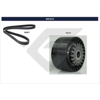 Jeu de courroies trapézoïdales à nervures HUTCHINSON KHV 275 pour RENAULT MODUS 1.2 - 78cv