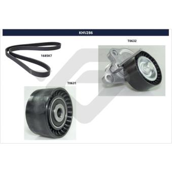 Jeu de courroies trapézoïdales à nervures HUTCHINSON OEM 1172000Q3J