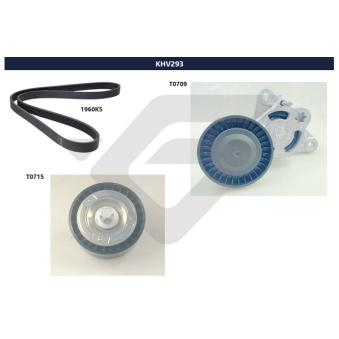 Jeu de courroies trapézoïdales à nervures HUTCHINSON [KHV 293]