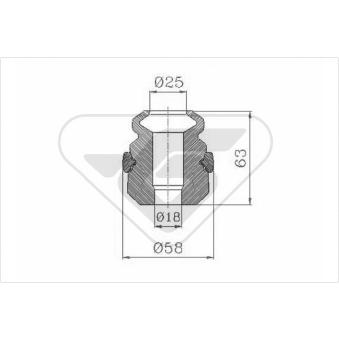 Kit de protection contre la poussière, amortisseur HUTCHINSON KP025