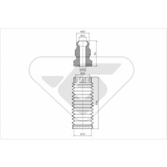 Kit de protection contre la poussière, amortisseur HUTCHINSON KP028