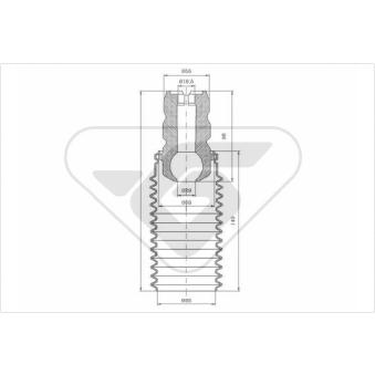 Kit de protection contre la poussière, amortisseur HUTCHINSON KP054