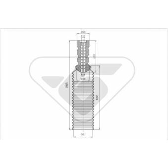 Kit de protection contre la poussière, amortisseur HUTCHINSON KP063
