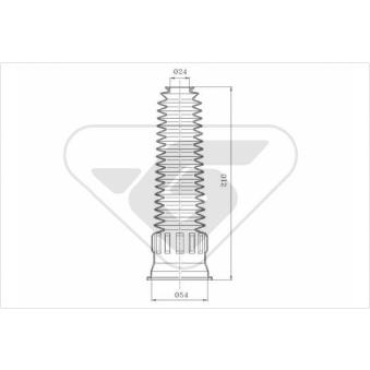 Kit de protection contre la poussière, amortisseur HUTCHINSON KP067