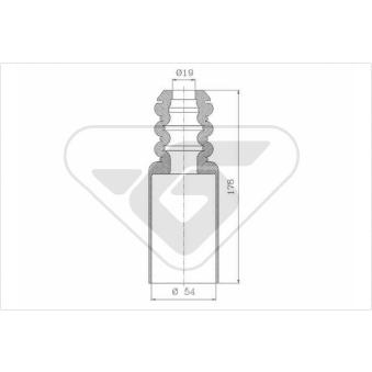 Kit de protection contre la poussière, amortisseur HUTCHINSON KP086